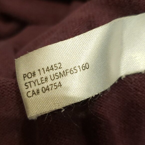 U.s. Polo Assn. Sweater V-Neck long sleeve ribbed bottom Plum  Eggplant Medium - Picture 9 of 12